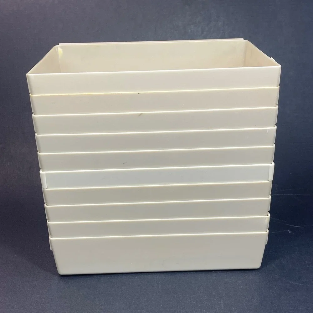 VTG Rubbermaid 2916 Interlocking Drawer Organizer Tray Set 10 Almond Beige